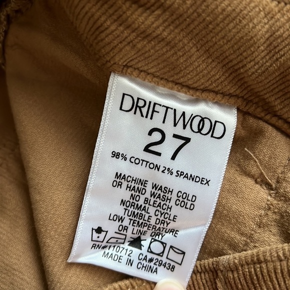 Driftwood Palmer Tan Corduroy Straight Leg Pants - Picture 9 of 9